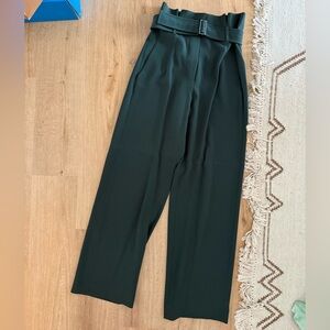 Aritzia Babaton Dark Green High-Waisted Pants
